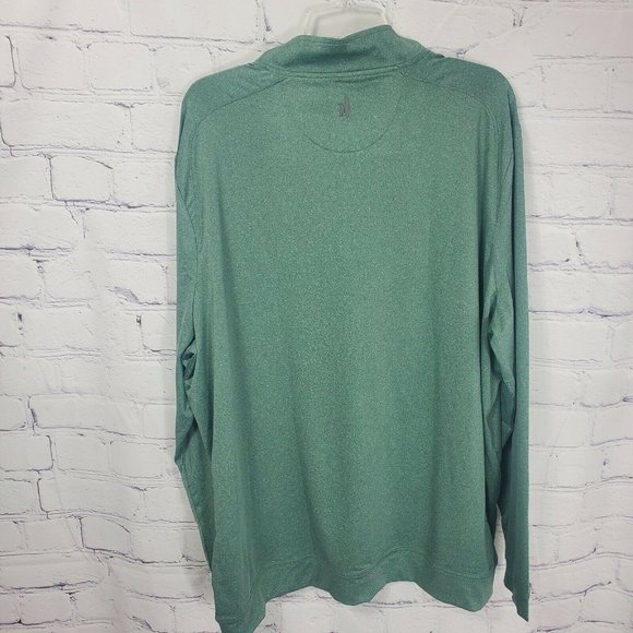 Johnnie O Men's Size XXL Green Oakland Athletic Flex Melange Quarter Zip Jacket - Picture 8 of 11